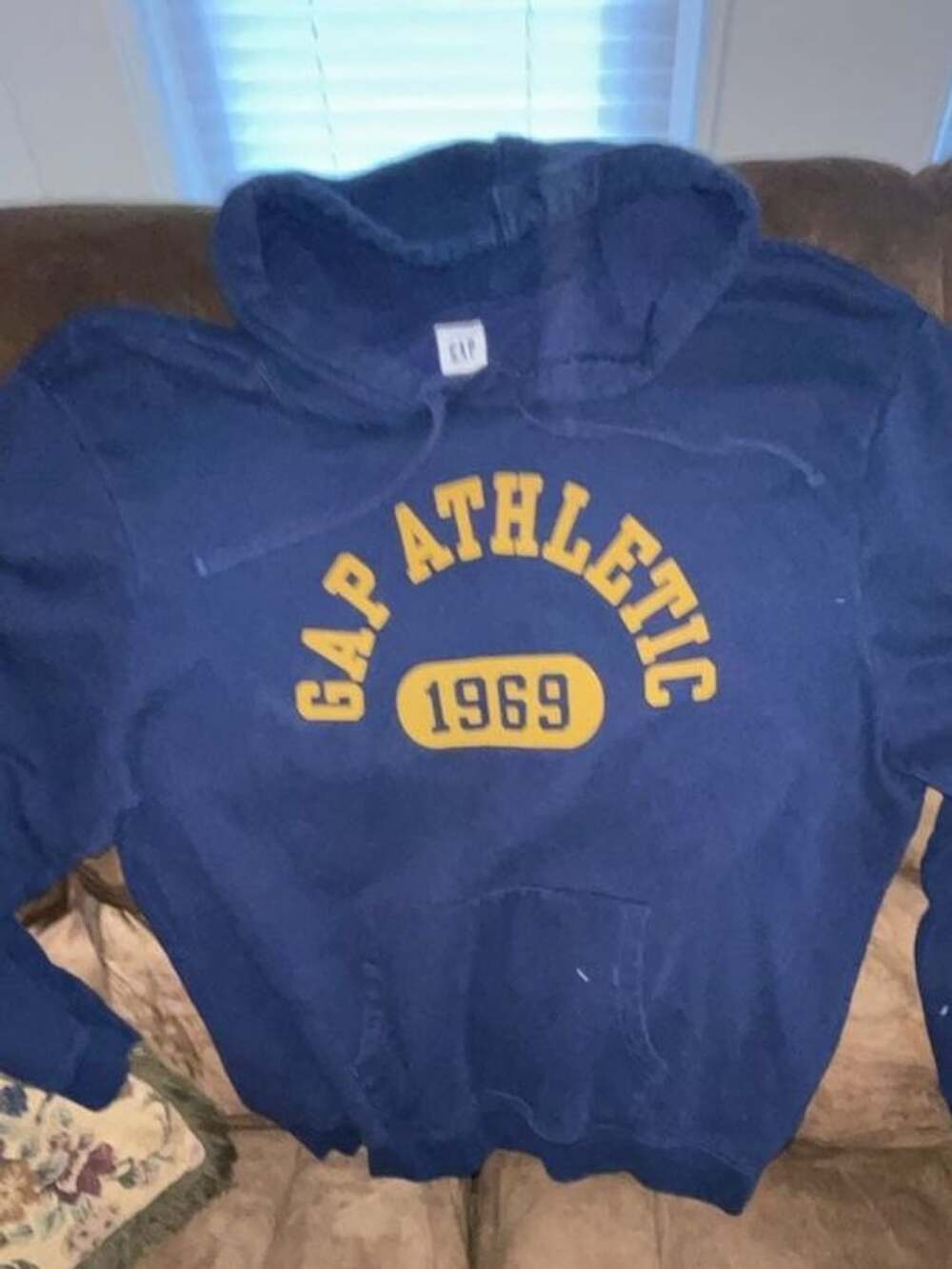 Gap Athletic 1969 Navy Blue Pullover Hoodie Sweatshirt XL